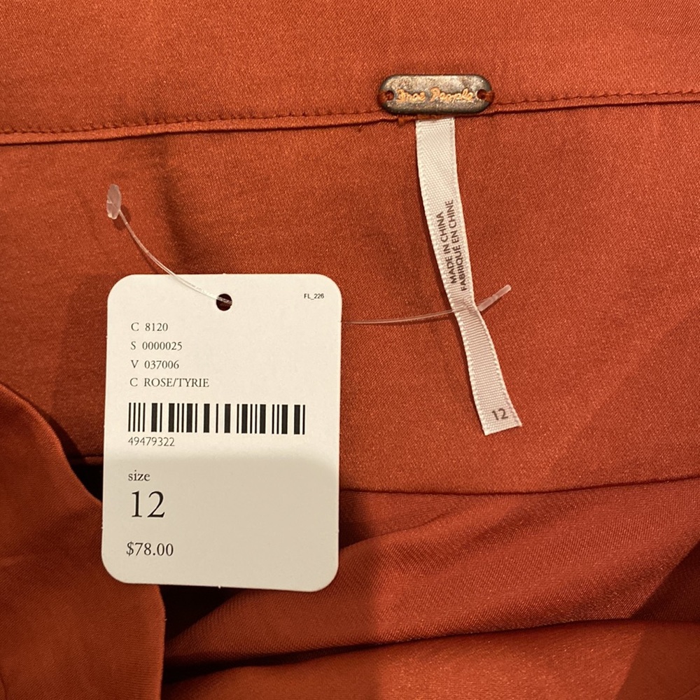 NWT Free People Normani bias satin midi skirt size 12 - Picture 8 of 9